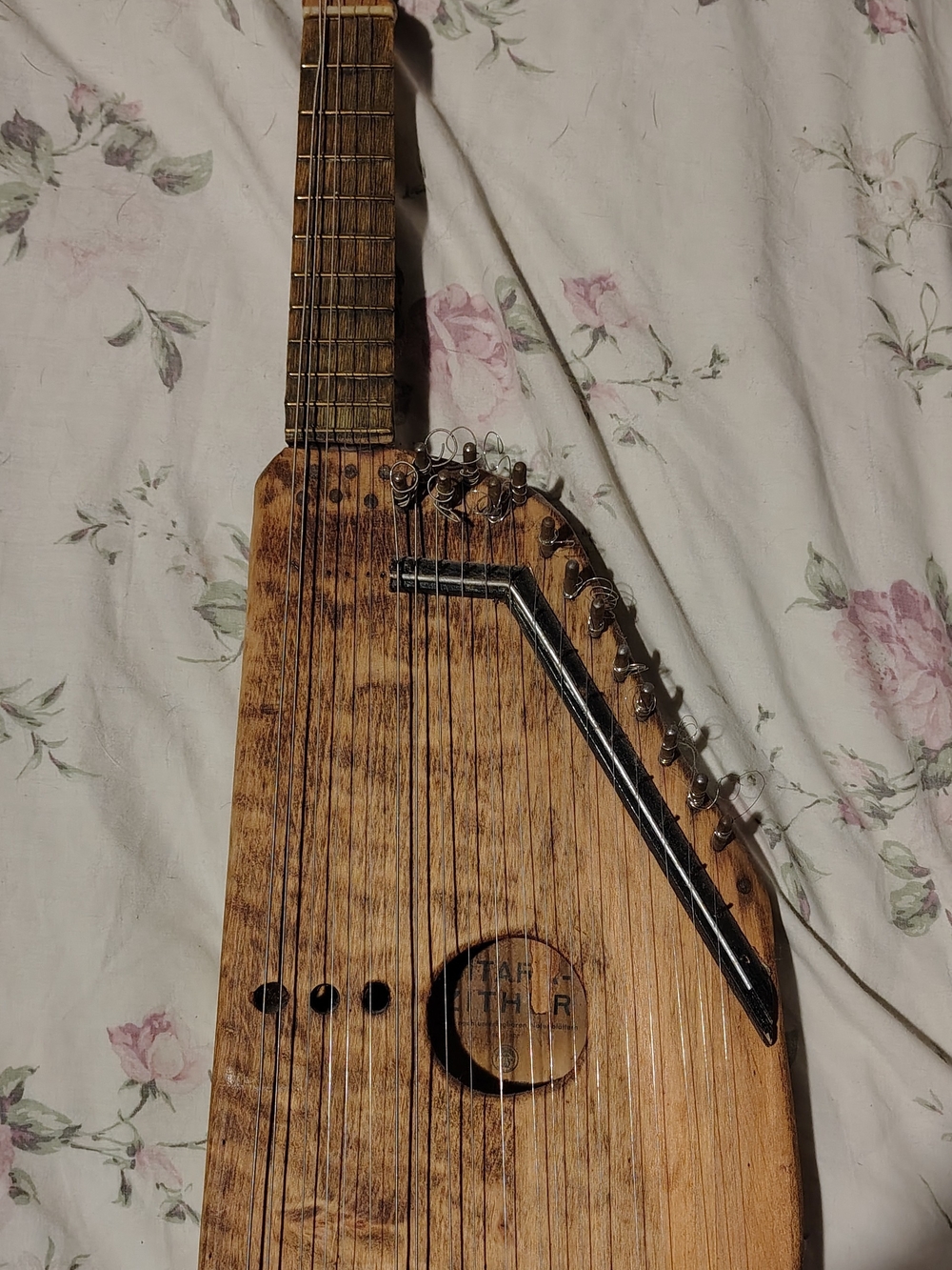 Wood Guitar harp Handmade Instrument